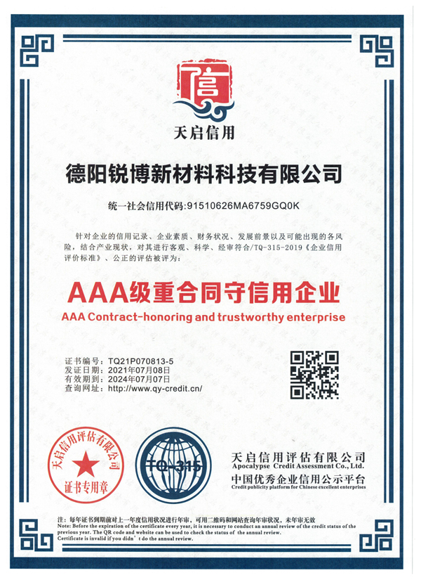 AAA級重合同守信用(yòng)企業